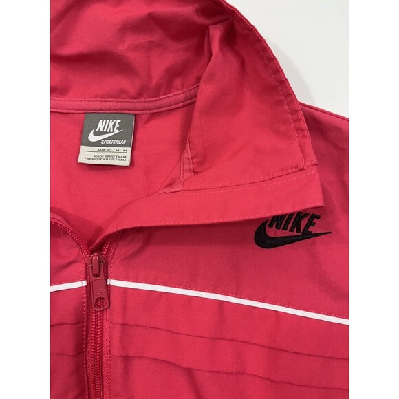 Vintage Y2k Nike Women's Pink‎ Full Zip Windbreaker / Track Jacket M Silver Tag - Picture 3 of 3